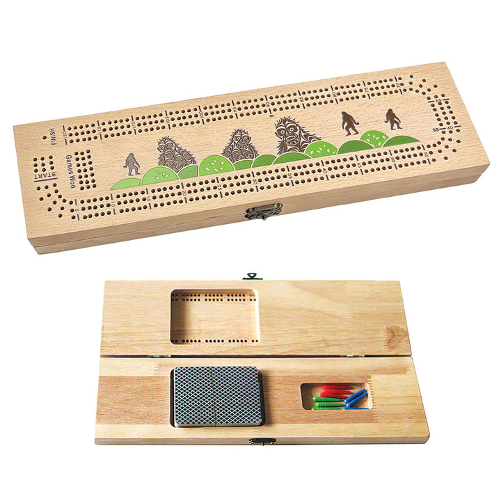 CRIBBAGE BOARD 3-TRACK SASQUATCH