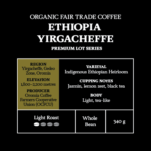 Ethiopian Yirgacheffe Single Origin - Light Roast